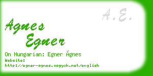 agnes egner business card